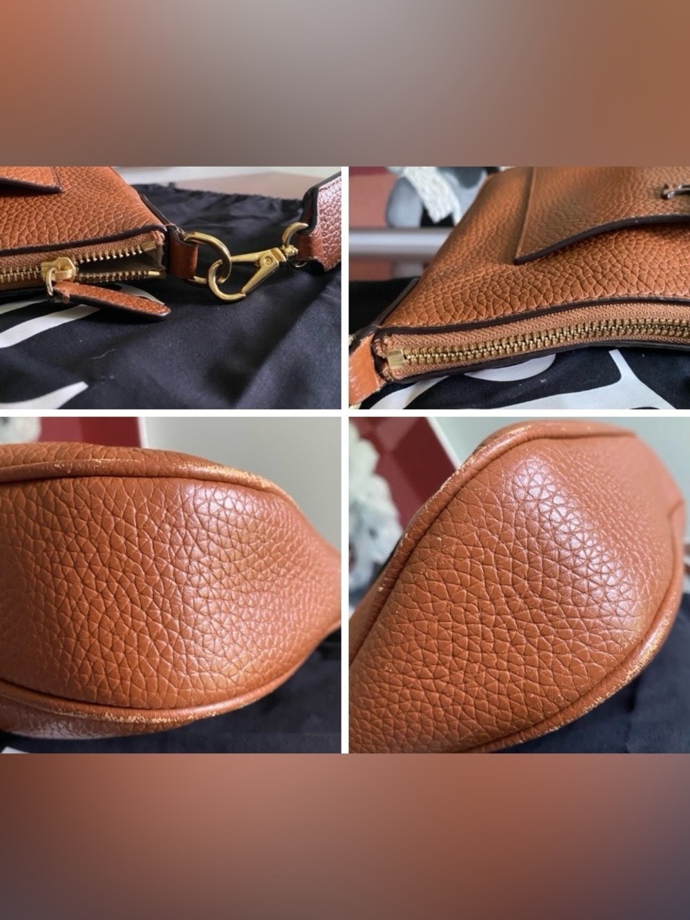 LRL Lauren Ralph Lauren Pebbled Leather Large Cameryn Crossbody - Picture 13 of 17